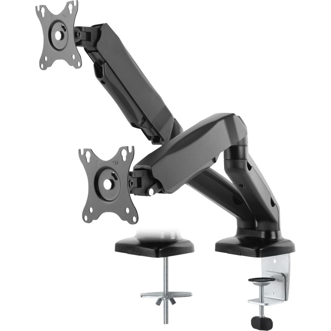 Deltaco ARM-1300 Flachbildschirm-Tischhalterung (32 Zoll) Klemme (Tisch, 32"), Monitor Halterung, Schwarz