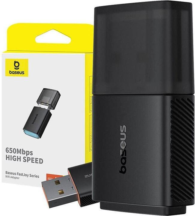 Produktbild Baseus BS-OH170 650 Mbit/s 5 GHz USB-Netzwerkkarte – Schwarz (USB)