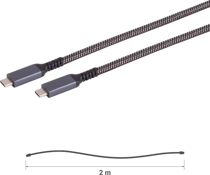 Produktbild S-Impuls 3er-Set Daten- & Schnellladekabel USB-C auf USB-C, schwarz/weiss, 2 m, textil (2 m, USB 3.2 Gen 2, 100 W)