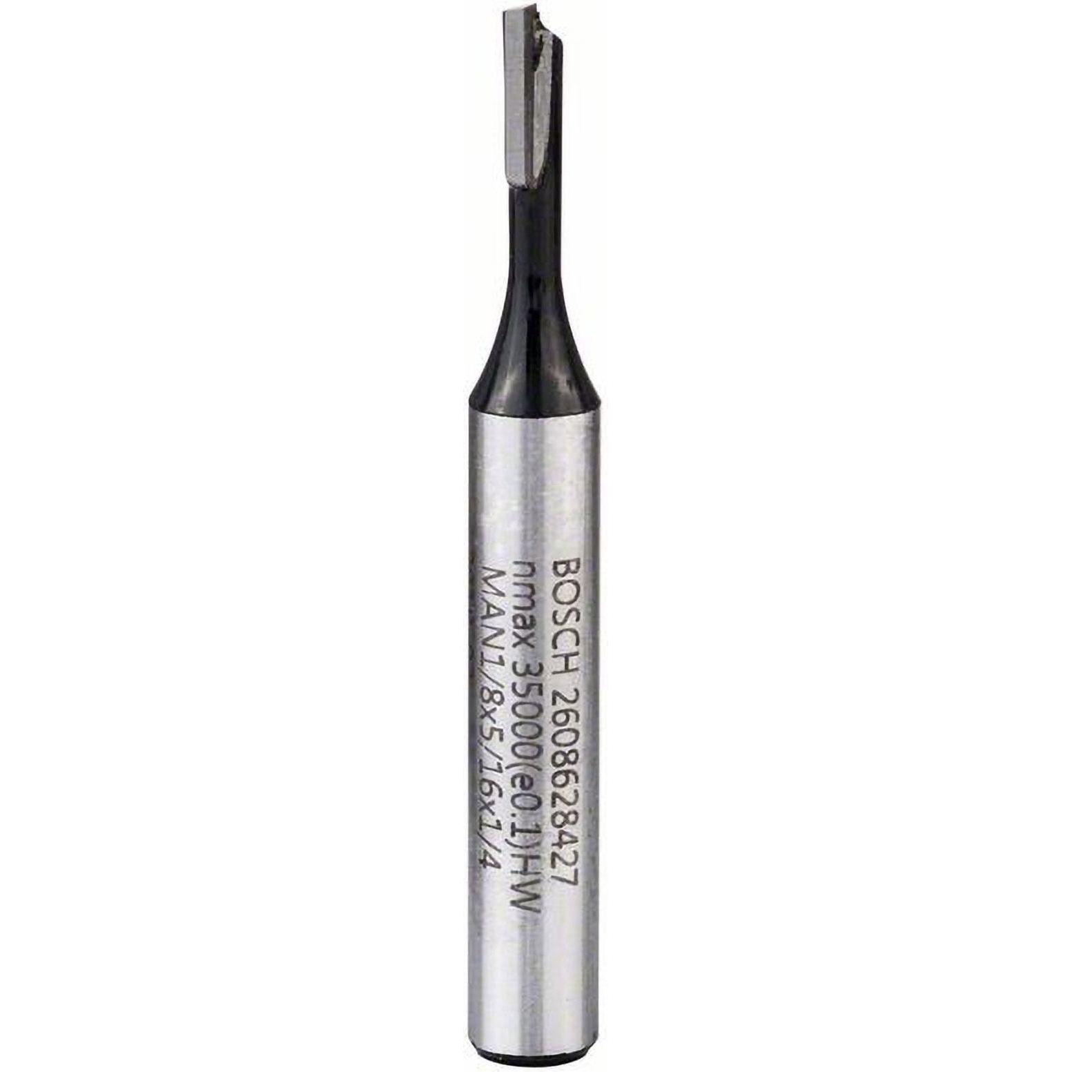 Bosch Professional Zubehör, Punte per fresa, Fresa per scanalature, 1/4", D1 3,2 mm, L 7,7 mm, G 51 mm