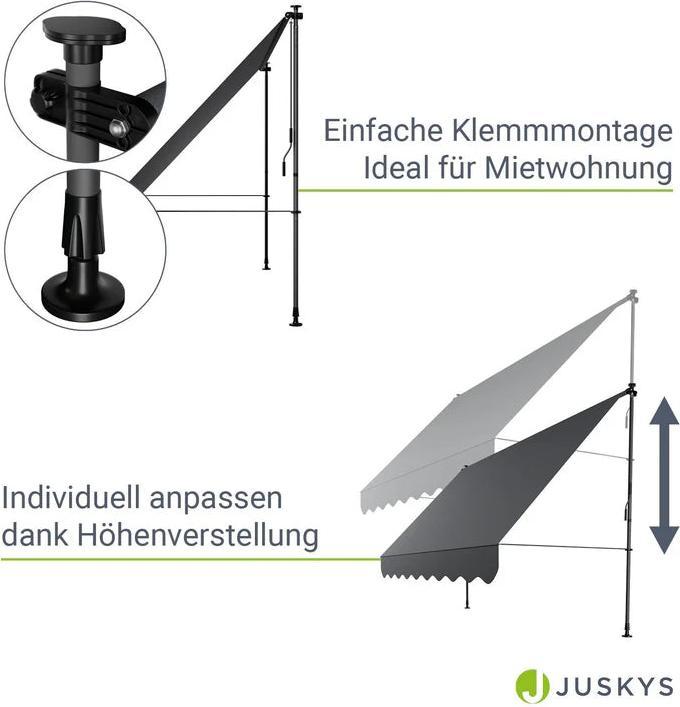Image du produit Juskys Klemmmarkise Kapstadt (3 m)