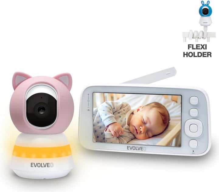 Evolveo Baby Monitor N5 - Set with 360° monitoring, two-way communication and lullabies. (1920 x 1080 Pixels)
