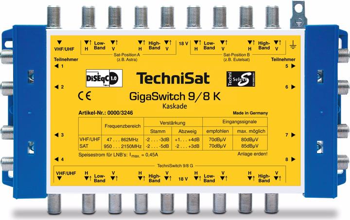 Image du produit TechniSat GigaSwitch 9/8 K (Multi commutateur)