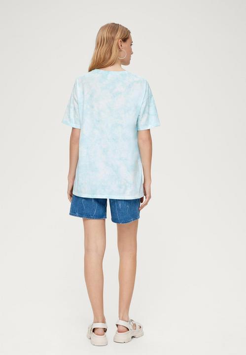 Produktbild s.Oliver T-Shirt Batikshirt mit Statement-Print (S)