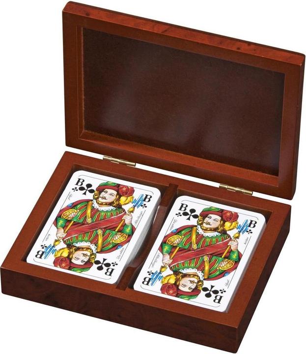 Produktbild Philos Rommé, in Holzbox, Kartenspiel, für 2-6 Spieler, ab 6 Jahren (Deutsch)