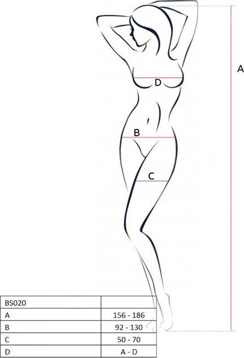 Actual product image Passion Woman Bs020 Bodystocking White One Size (One size)