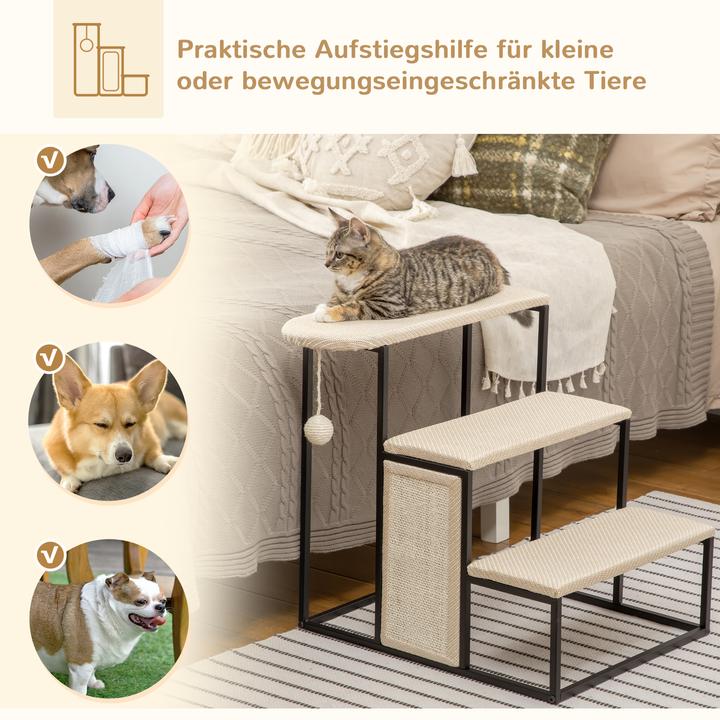 Actual product image PawHut Pet stairs with scratching board (Cat)