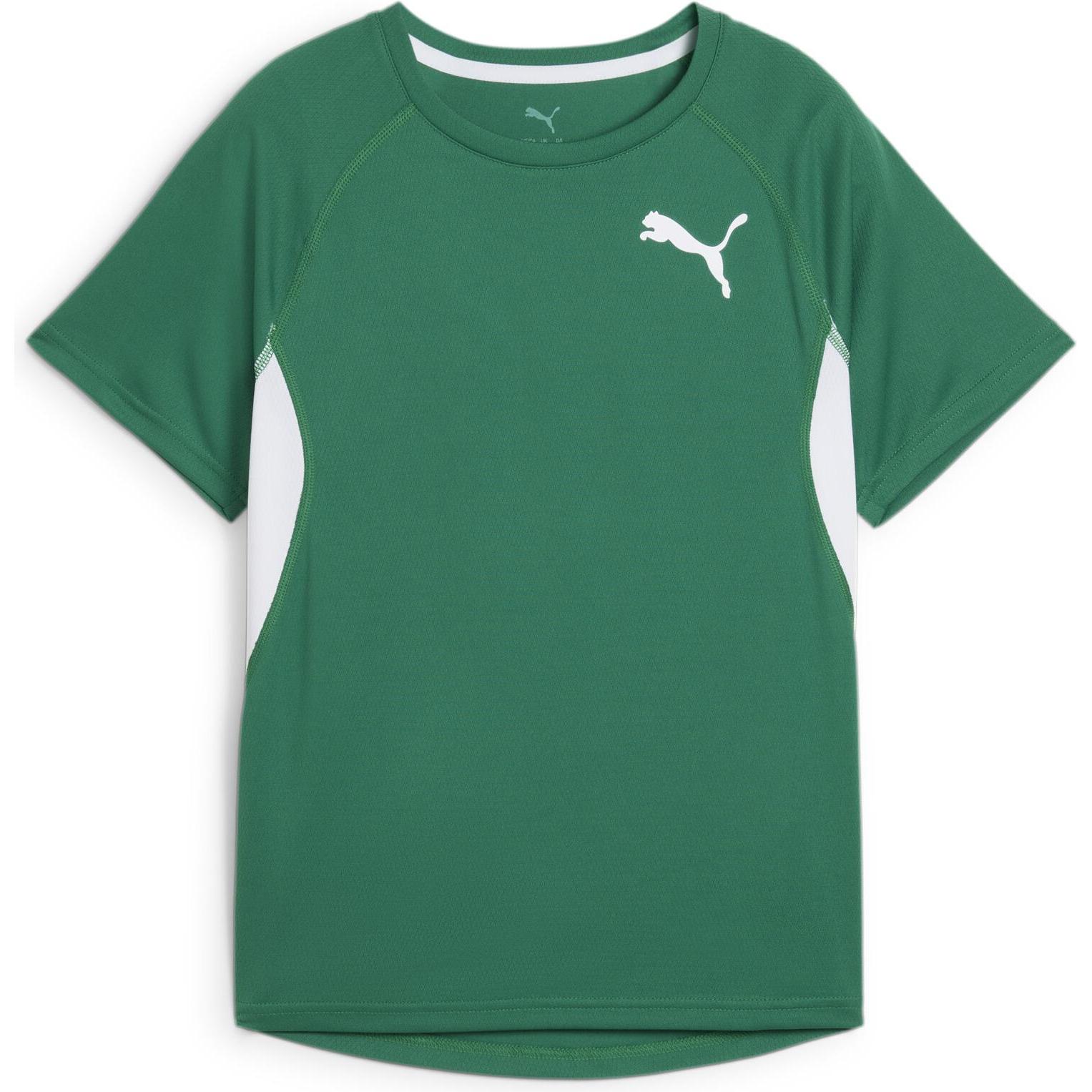 Puma, Herren, Sportshirt, Y CROSS THE LINE TEE 3.0 (128), Grün, 128