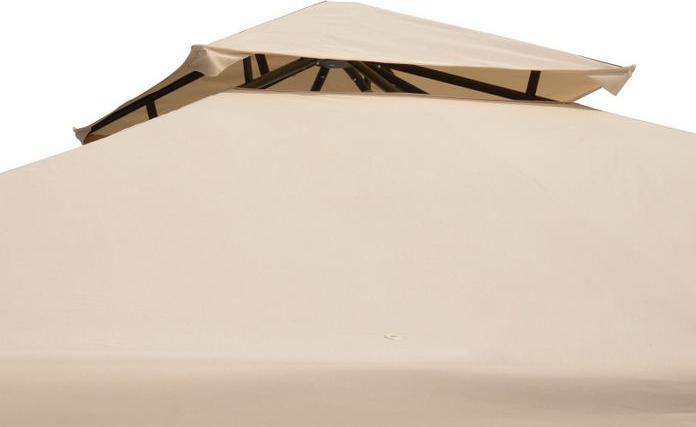 Produktbild Swisshandel24 Gartenpavillon Pavillon wetterfest mit 4 Ablagen Metall + Polyester Beige 3 x 3 m (298 cm, 298 cm)
