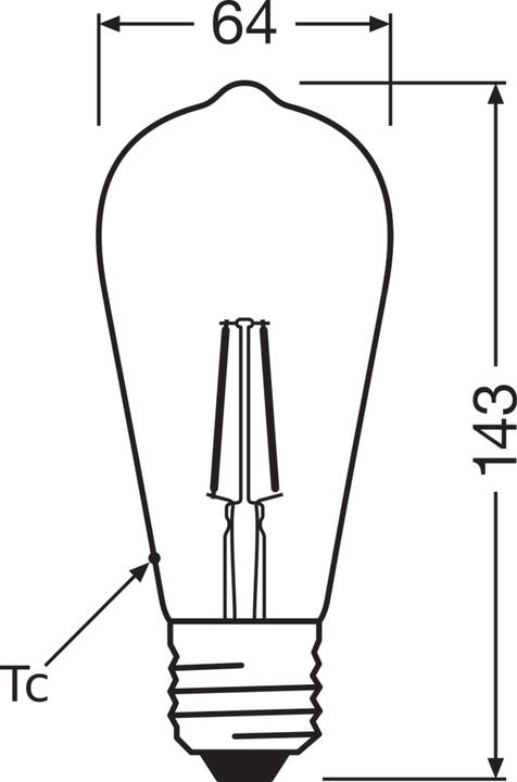 Produktbild Osram Vintage 1906 (E27, 6.50 W, 725 lm, 2 x, E)
