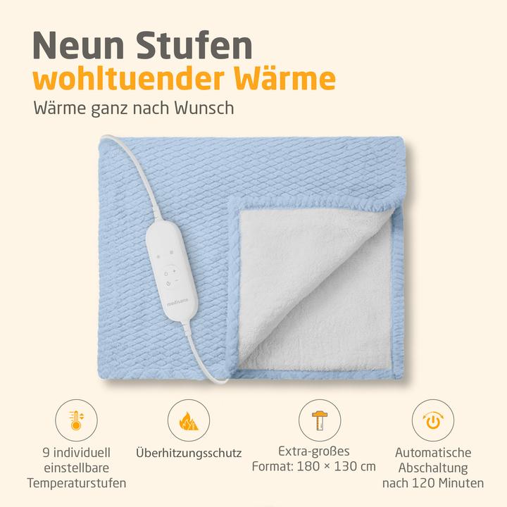 Actual product image Medisana HB 415 Kuschelheizdecke jeansblau (180 x 130 cm)