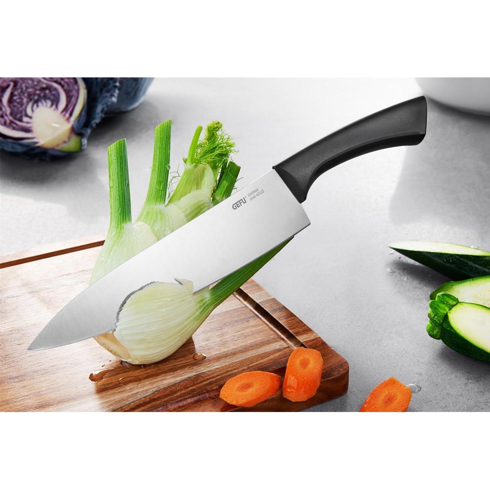 Thumbnail - GEFU Senso, Küchenmesser, Schwarz, Silber