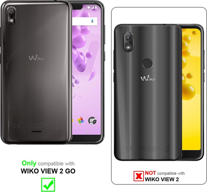 Actual product image Cadorabo Book Invisible Magnet Cover (Wiko View 2 Go)