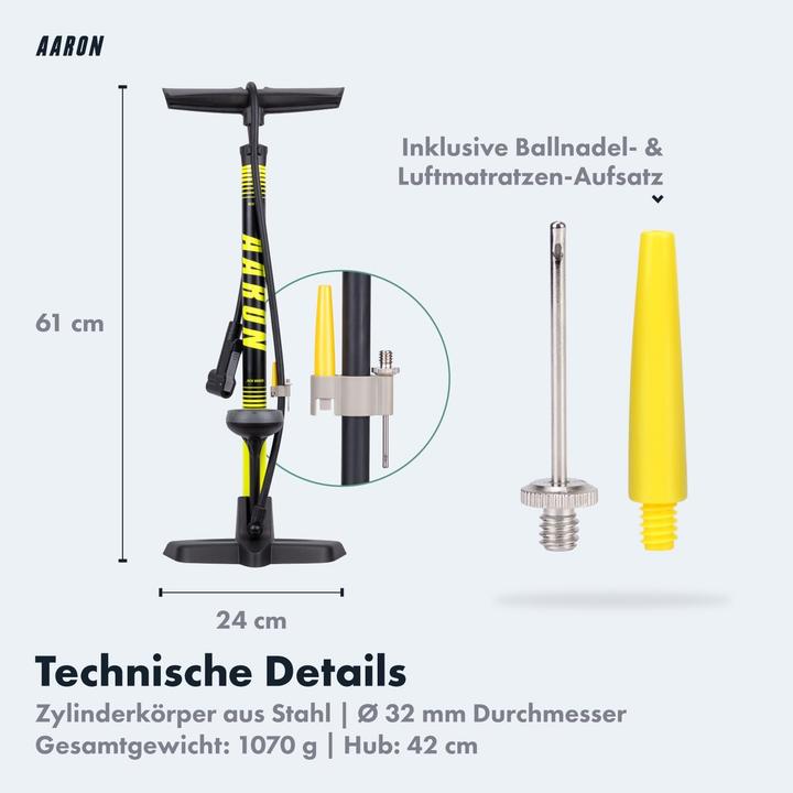 Produktbild Aaron Standpumpe mit Manometer