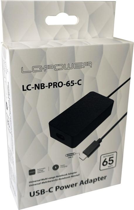 Produktbild LC-Power Notebook Netzteil LC-NB-PRO-65-C 65W 18,5-20V (65 W)