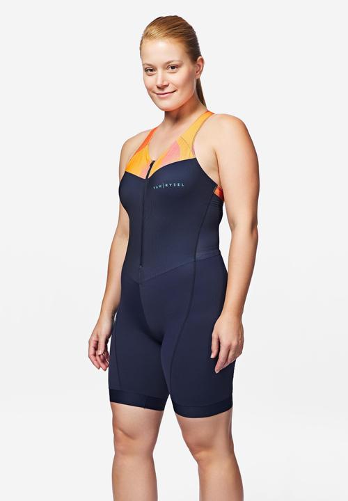 Produktbild Van rysel Women'S Short-Distance Triathlon Trisuit - Navy/Orange (M)