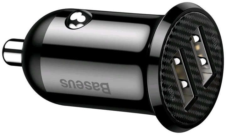 Image du produit Baseus Grain Pro Car Charger 2x USB 4.8A (black)