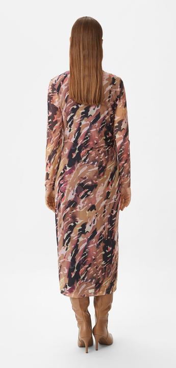 Image du produit Comma Kleid Gemustertes Meshkleid mit Raffung (36)