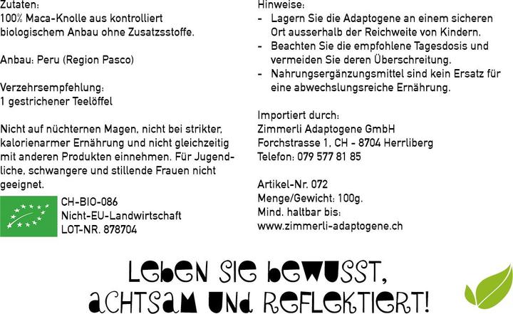 Nährwerte und Zutaten