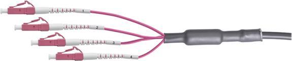 Produktbild LogiLink LWL Trunkkabel U-DQ(ZN)BH, 4 Fasern Multimode OM4, LC/UPC - LC/UPC, 180 m (CAT6, 180 m)
