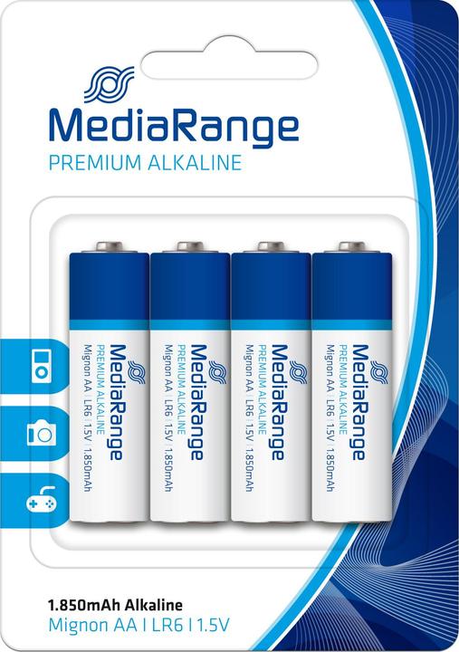 Produktbild MediaRange Premium - Batterie 4 x AA-Typ - Alkalisch (4 Stk., AA, 1850 mAh)