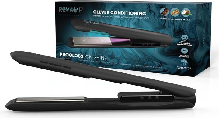 Actual product image Revamp Progloss Ion Shine stijltang met ionentechnologie - 6 ionic stralen voor perfect glad haar en plu (Straightening iron)