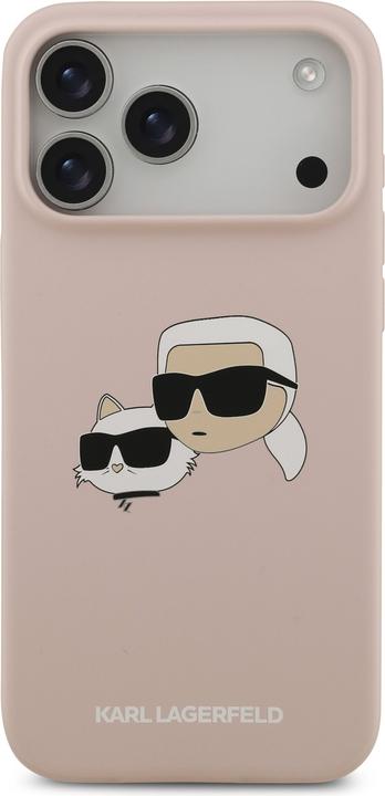 Image du produit Karl Lagerfeld Coque Liquid en silicone avec design tête Karl et Choupette compatible MagSafe (Apple iPhone 17 Pro Max)