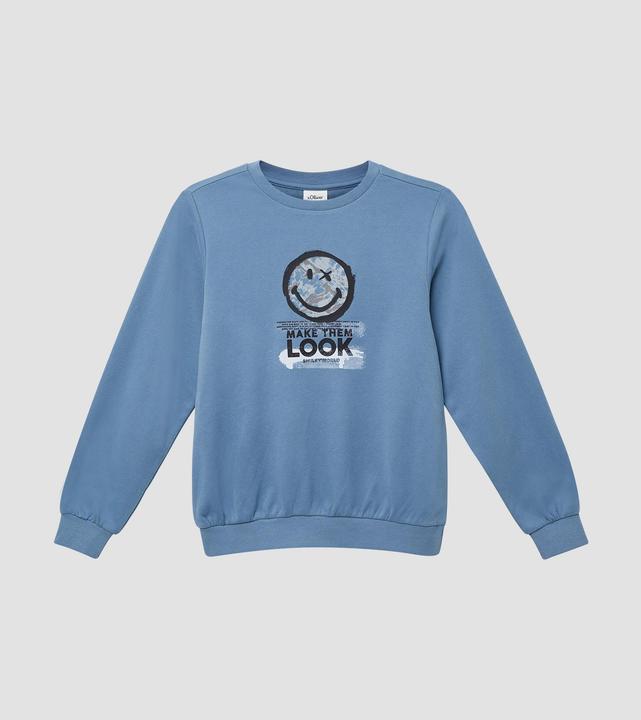 Image du produit s.Oliver Sweatshirt Sweatshirt aus Baumwollmix mit Smiley®-Print (170, 176)