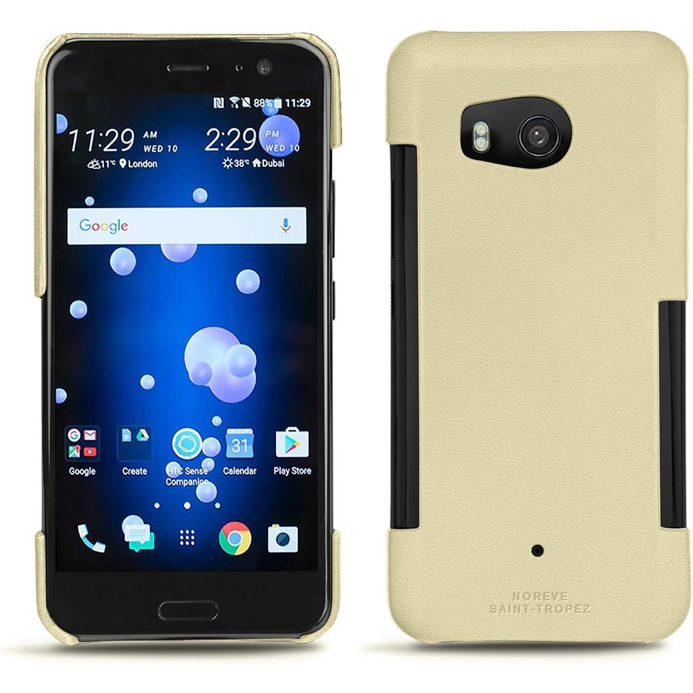 Noreve Lederschutzhülle (HTC U11), Smartphone Hülle, Beige