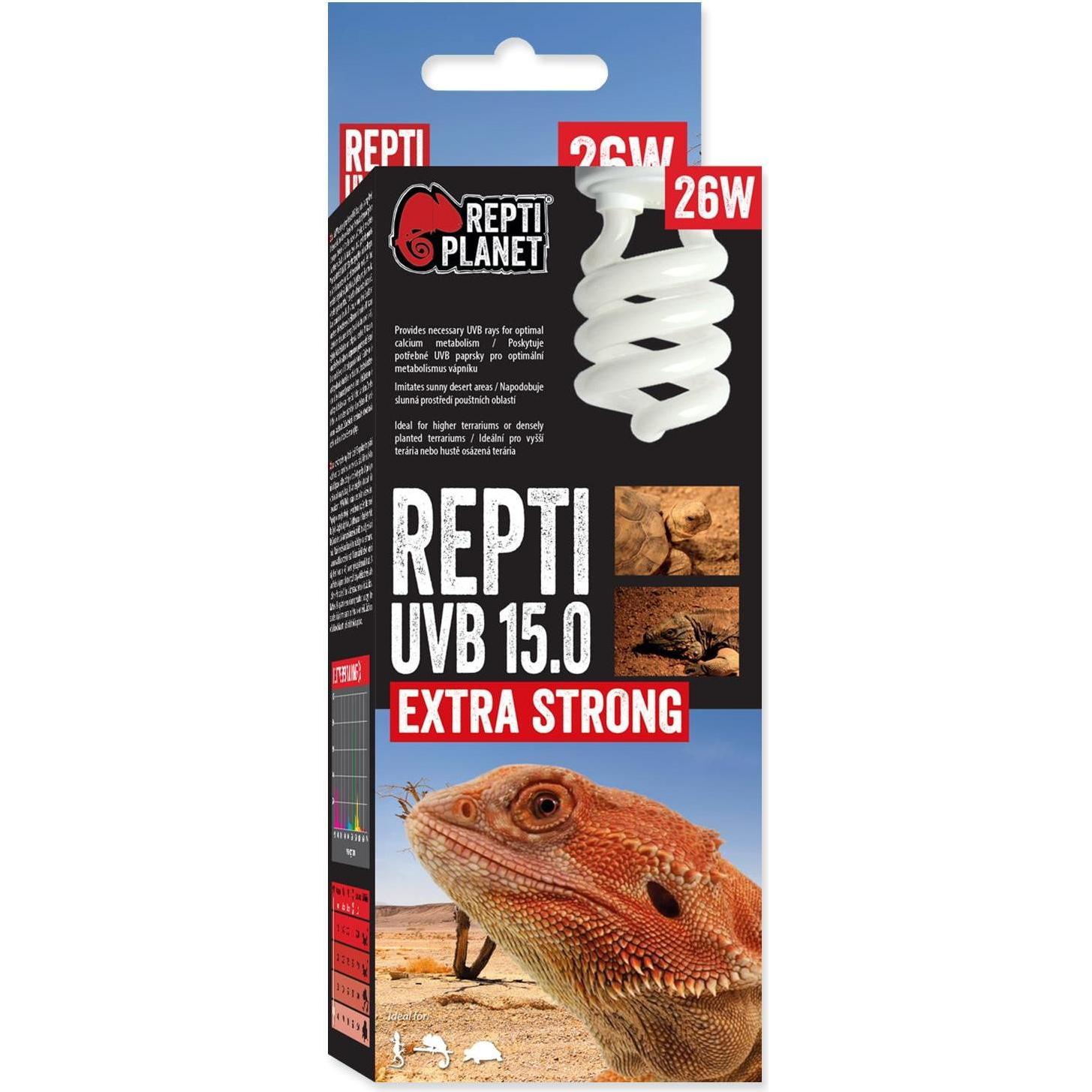 Repti Planet Terrarienlampe Sparlampe 15.0 26 W, Lampensockel: E27 (UVB, UVA), Terrariumbeleuchtung