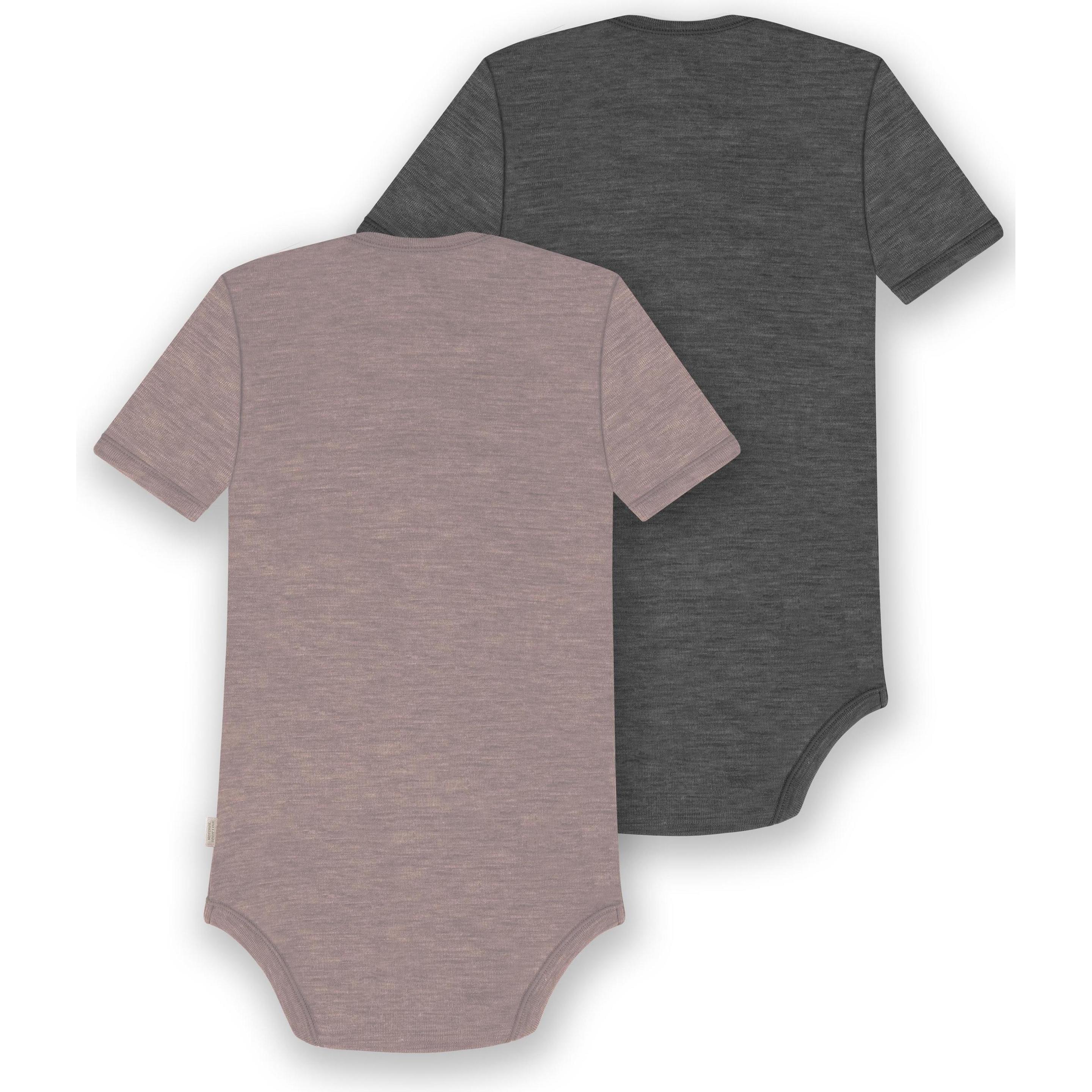 Thumbnail - Normani, Herren, Body, 2er Set Baby Merino Body Kurzarm „Tauranga" - 9297, Rosa, (56)