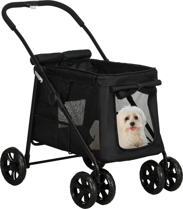 Immagine prodotto PawHut Carrello per cani con cuscino (Cane, Pieghevole)
