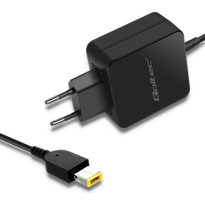 Qoltec 51766 - Notebook - Indoor - 220 - 240 V - 50 - 60 Hz - 65 W - 20 V (65 W), Notebook Netzteil, Schwarz