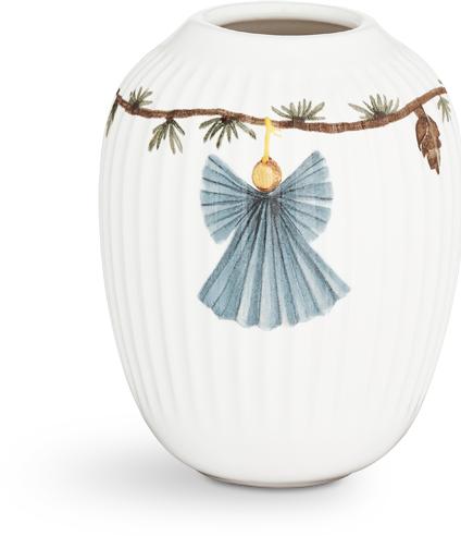 Actual product image Kähler Hammershøi Christmas Vase 10.5 cm - White With Deko (693208) (1 x, 10.5 x 8.5 cm)