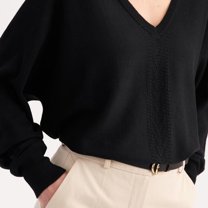 Produktbild Anne Weyburn V-Ausschnitt-Pullover aus Feinstrick (M)