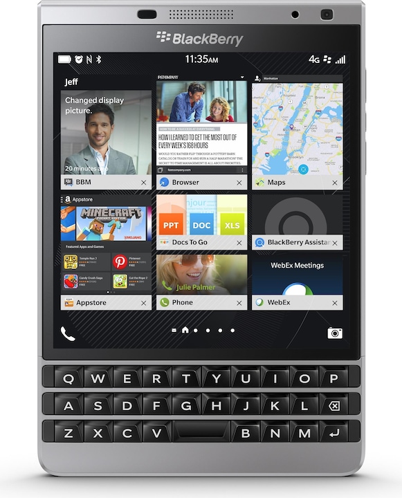 Actual product image BlackBerry Passport (32 GB, Silver Edition, 4.50", 13 Mpx, 4G)