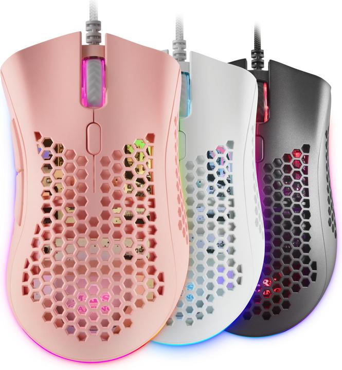 Immagine prodotto Mars Gaming Souris Filaire Gamer Mmex RGB (Rosa) (Cablato)