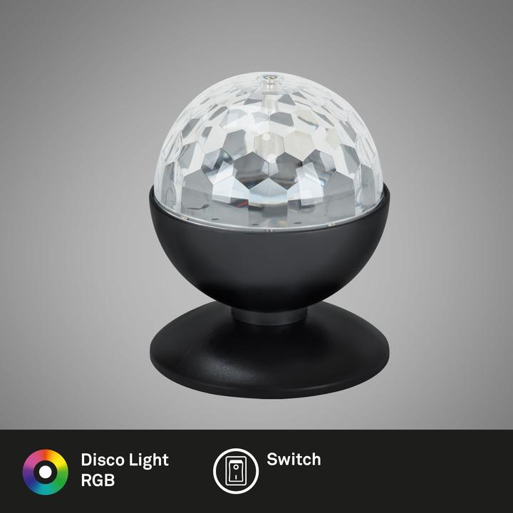 Actual product image Briloner RGB LED table lamp, black, 3W, color changing effect