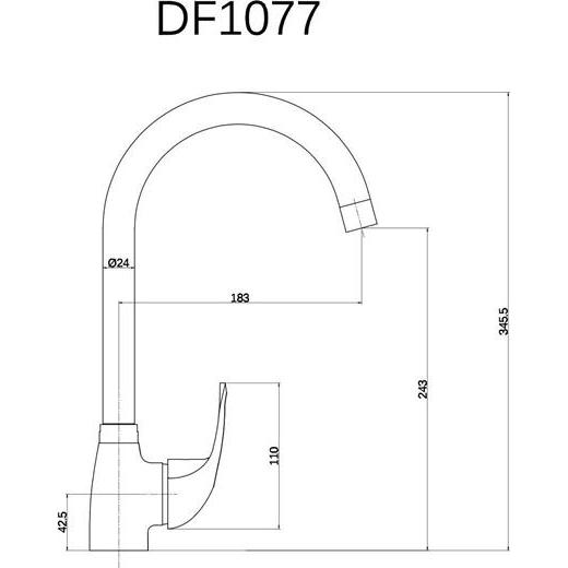 Thumbnail - Thema_lux, Küchenarmatur, Kitchen Faucet With High Beak Df1077
