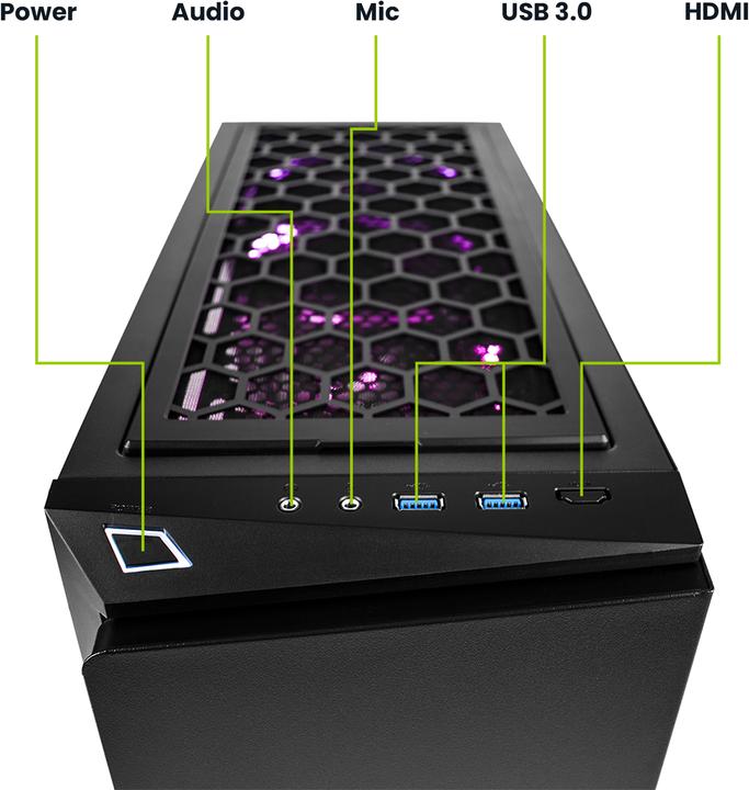 Actual product image Megaport Gaming PC Intel Core i7-11700KF (1000 GB, 16 GB, Intel Core i7-11700KF)
