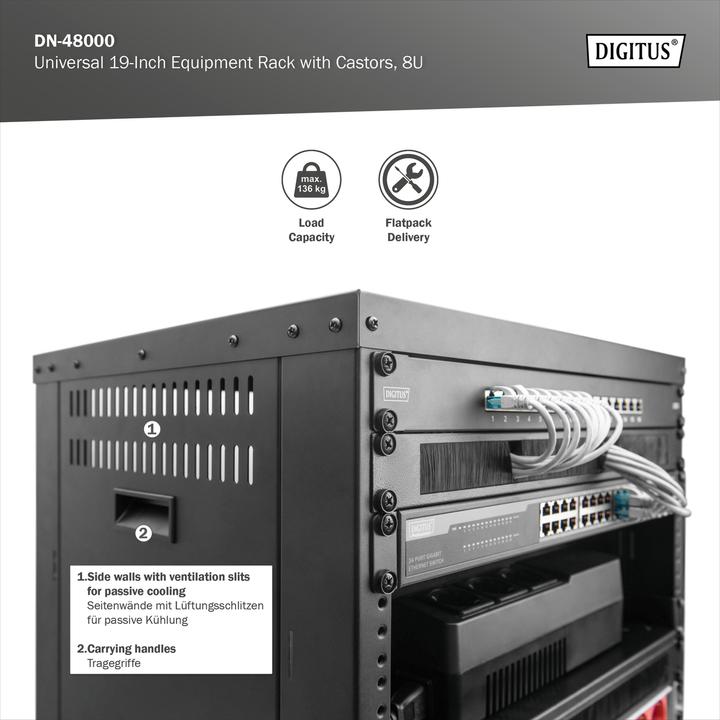Actual product image Digitus DN-48000 (8 RU, 19 inch rack)