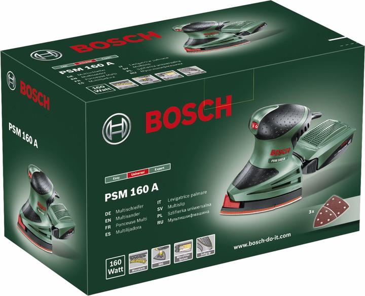 Image du produit Bosch Home & Garden PSM 160 A (Plateau de ponçage triangulaire, 160 W)