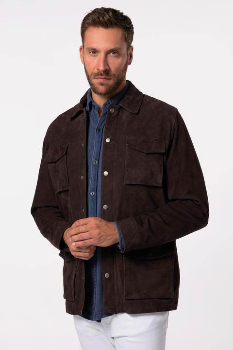 Actual product image JP1880 Leather field jacket, leather, goat suede, lots of pockets (6XL)