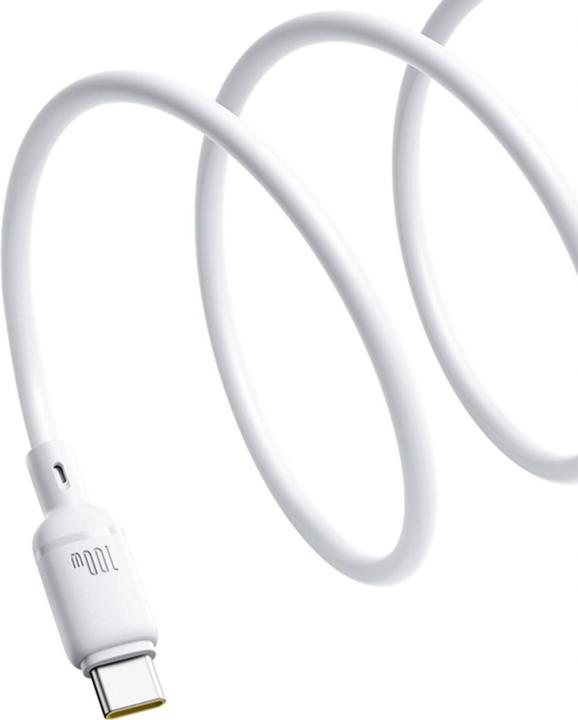 Actual product image Baseus Silky Series Ladekabel Type-C 100W 2m Cluster Weiss (2 m, USB 2.0, 100 W)