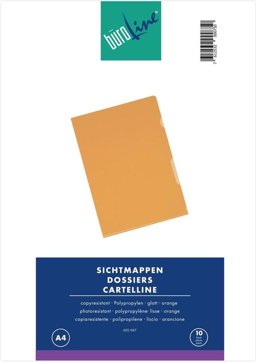 BüroLine Sichtmappen - PP glatt (A4, 10x)