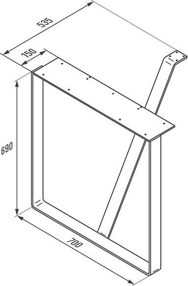 Actual product image EBB Skids for free standing tables