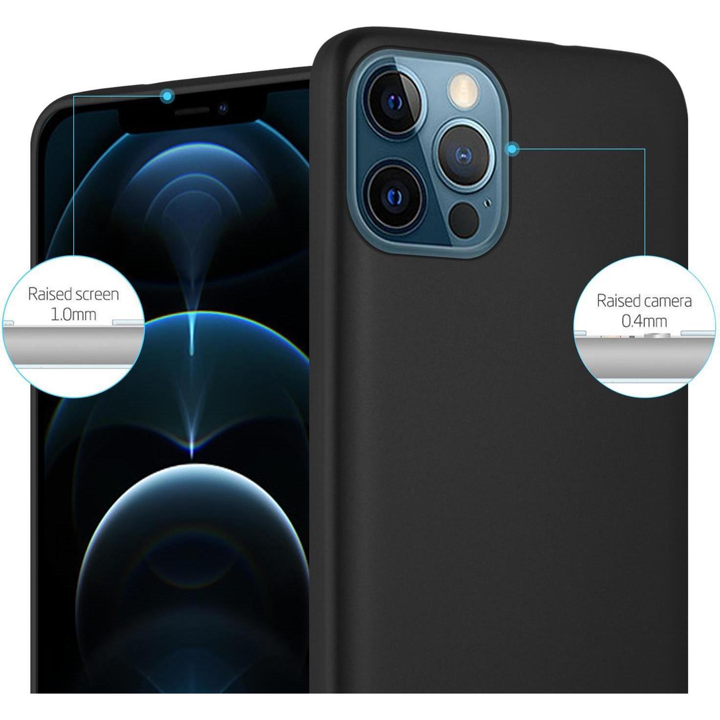 Thumbnail - Cadorabo TPU Matt Metallic Cover (Apple iPhone 12, Realme 12 Pro+), Smartphone Hülle, Schwarz