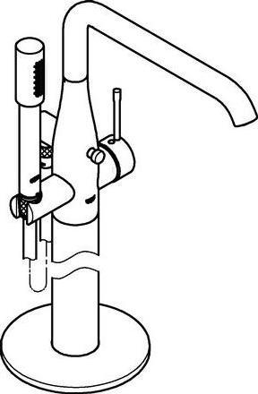Actual product image Grohe Bath mixer Essence New 23491DC1 supersteel