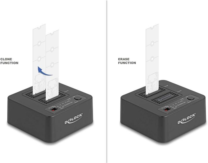 Productafbeelding Delock M.2 dockingstation voor 2 x M.2 NVMe PCIe