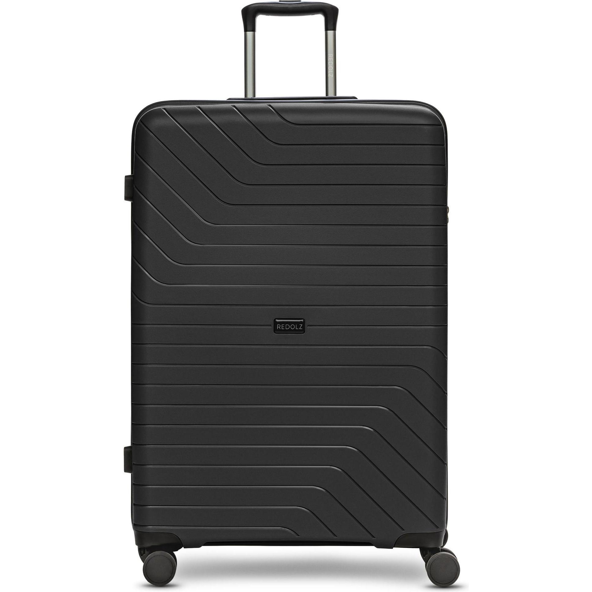 Redolz, Koffer, Essentials 05 LARGE 4 Rollen Trolley 75 cm, Schwarz, (1010 l, XL (ab 115l))
